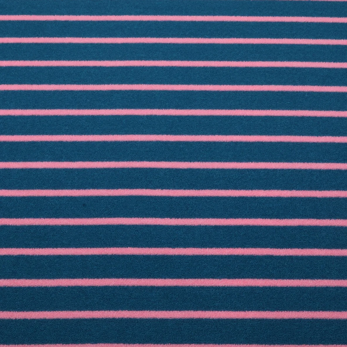 Frottee Jersey Hamburger Liebe Streifen Petrolblau Rosa