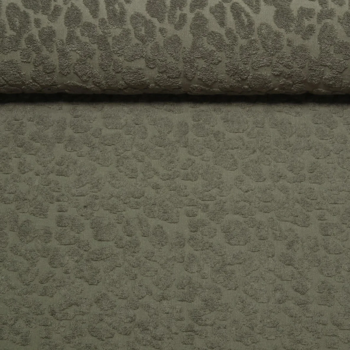 Frottee Jersey Leo Armygrün