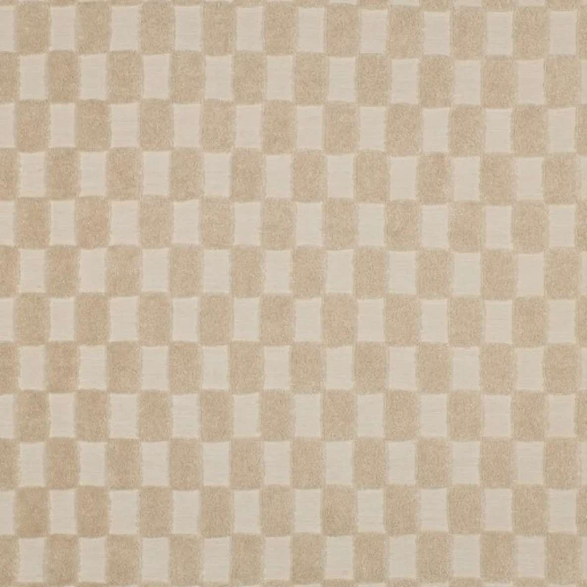 Frottee Jersey Ton-in-Ton Karo Beige