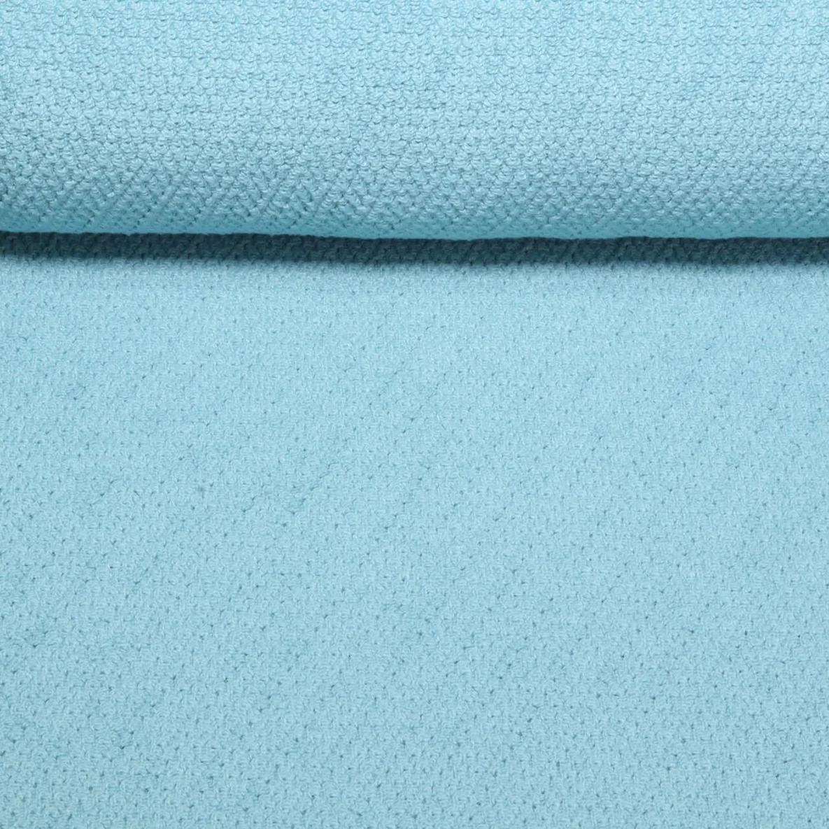 Frottee Strickjersey Uni Blau