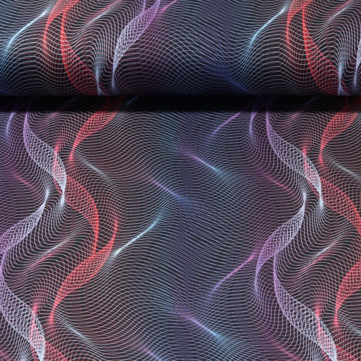 Funktionsjersey Kleine Wellen Schwarz