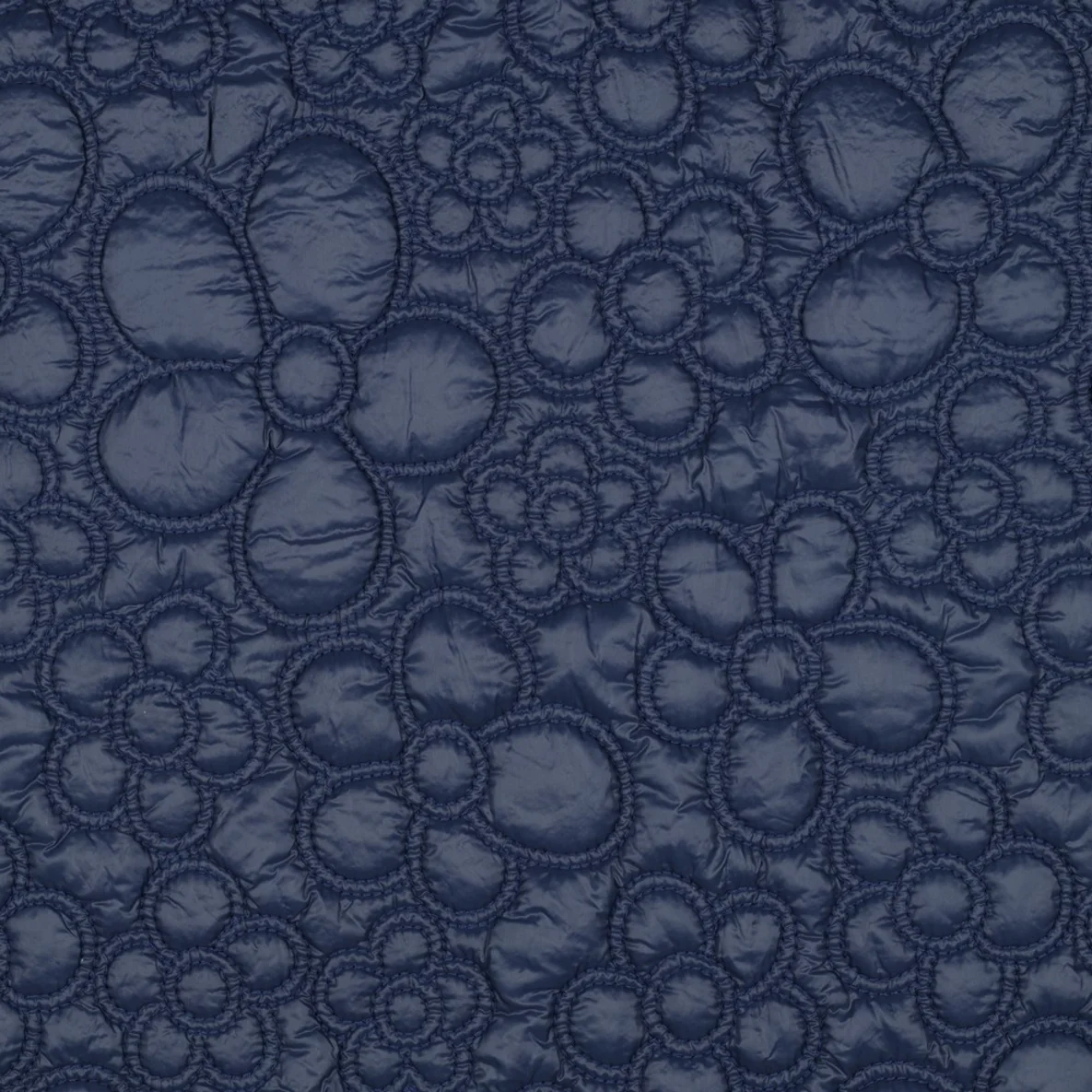 Gesteppter Jackenstoff Blumen Blau