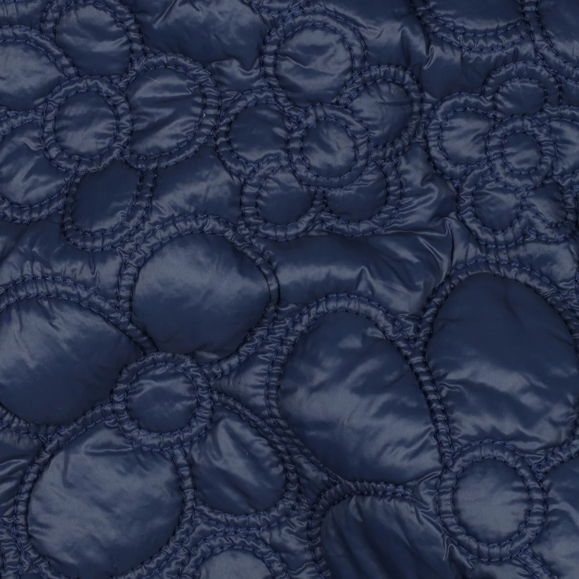 Gesteppter Jackenstoff Blumen Blau