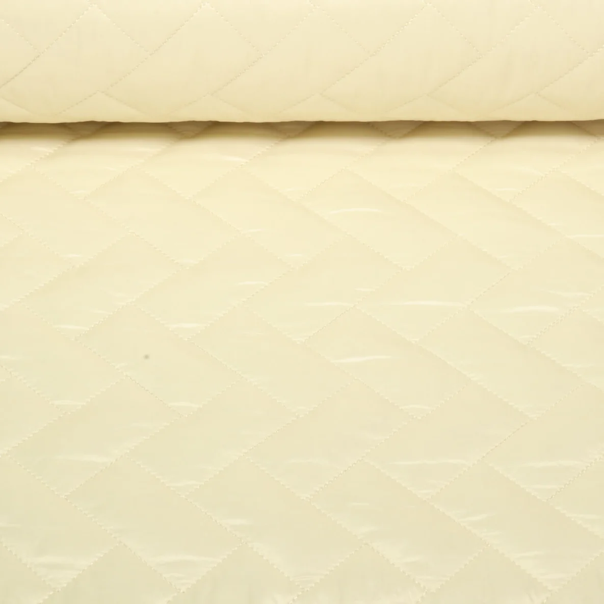 Gesteppter Jackenstoff Geflochten Uni Creme