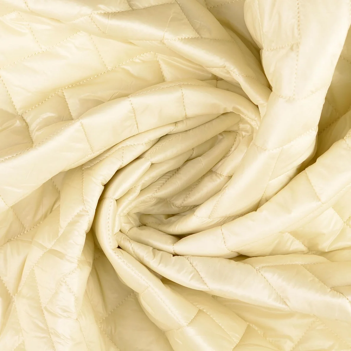 Gesteppter Jackenstoff Geflochten Uni Creme