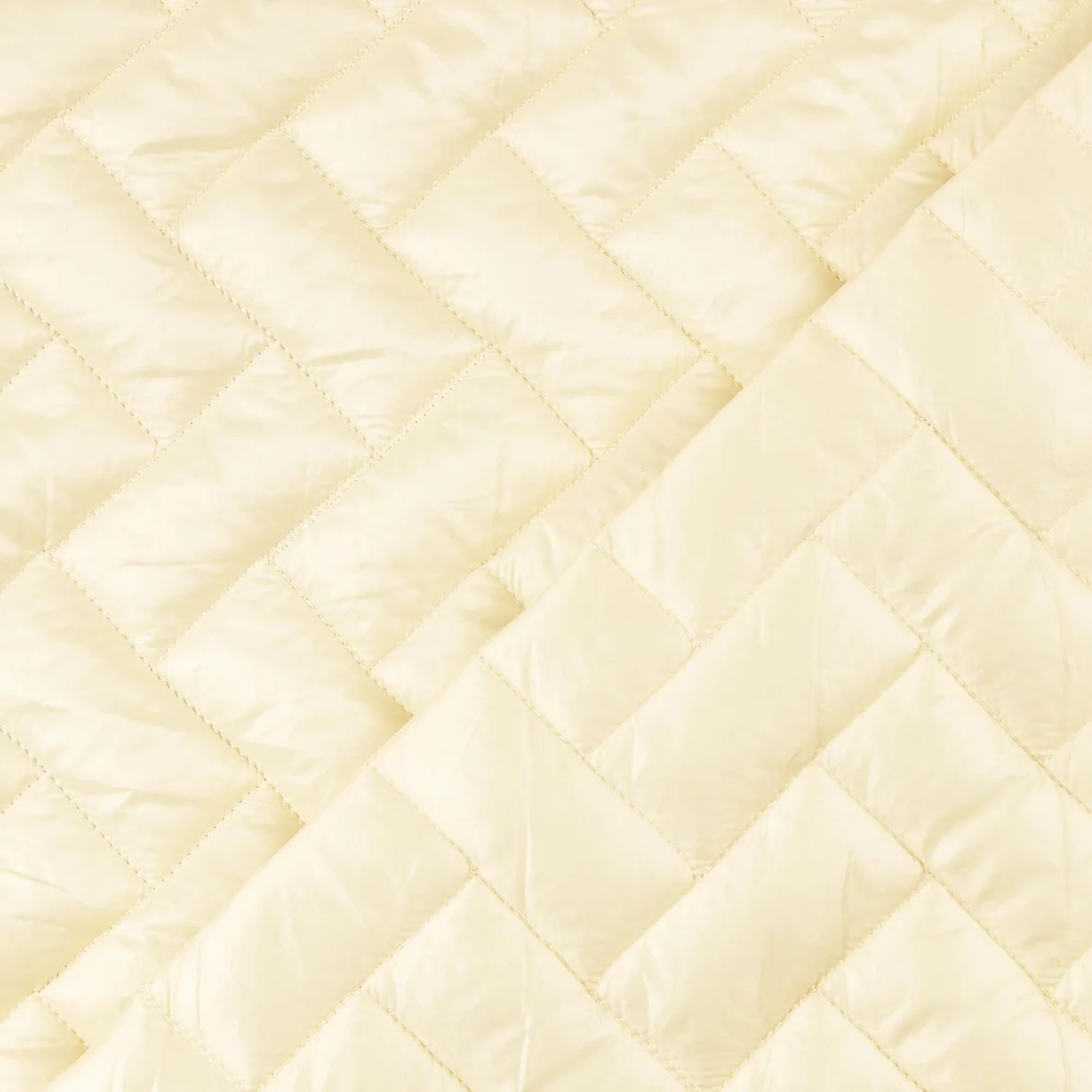 Gesteppter Jackenstoff Geflochten Uni Creme