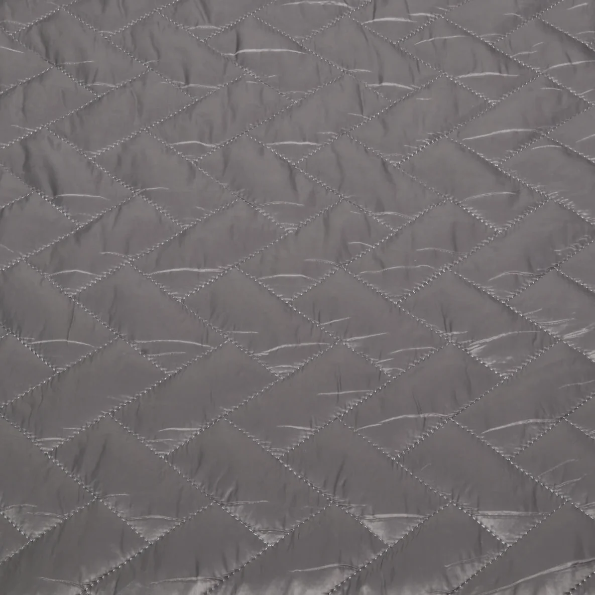 Gesteppter Jackenstoff Geflochten Uni Grau