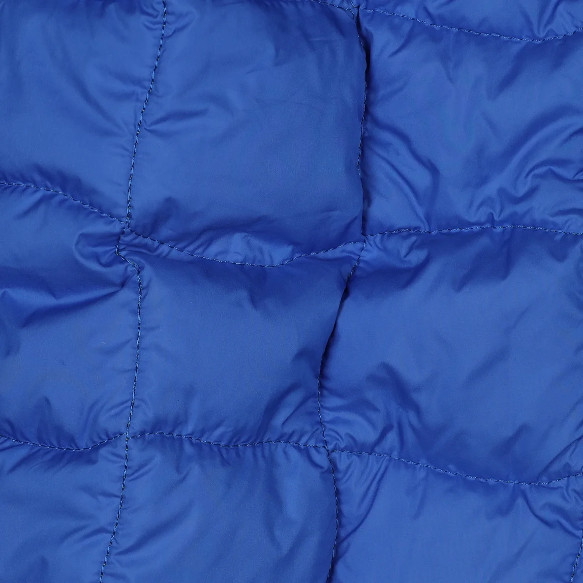 Gesteppter Jackenstoff Quadrate Blau Neon Gelb