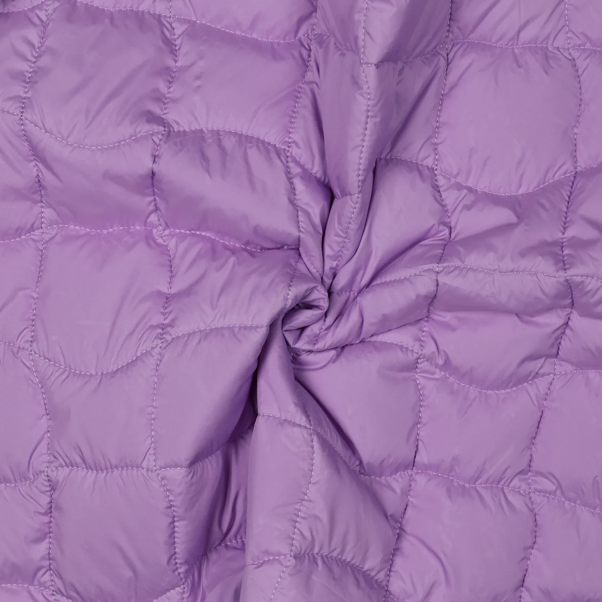 Gesteppter Jackenstoff Quadrate Lila Aprikot