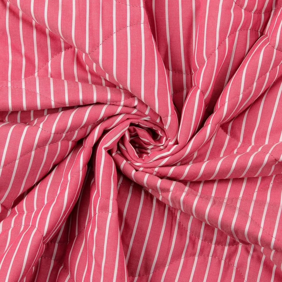 Gesteppter Jackenstoff Sommerstepp Doubleface Streifen Pink