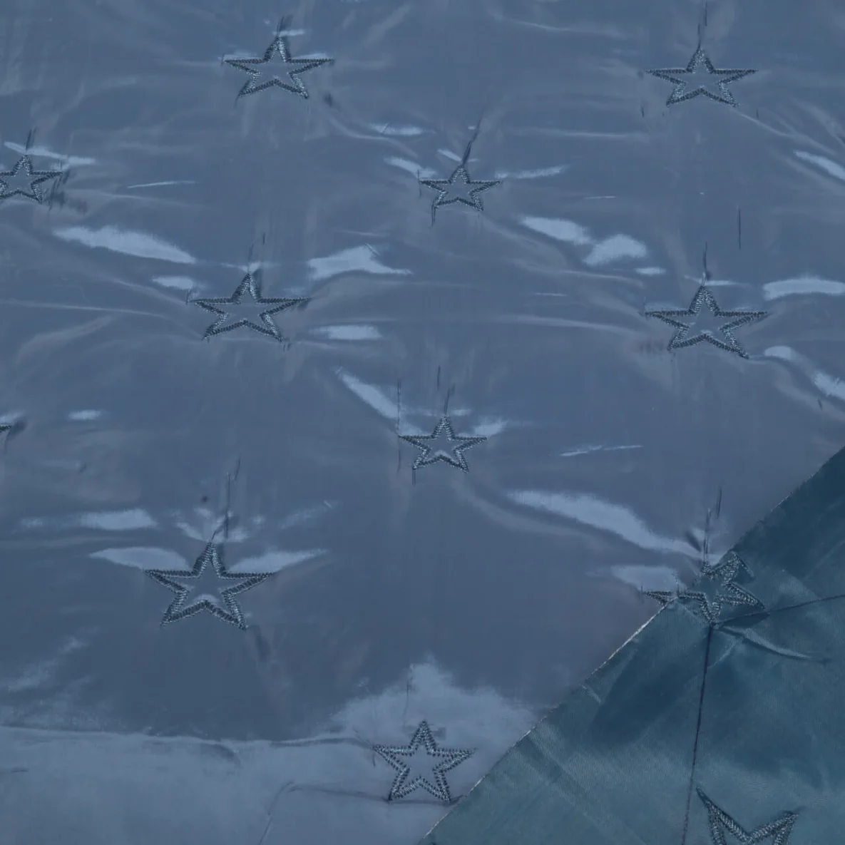 Gesteppter Jackenstoff Sterne Blau