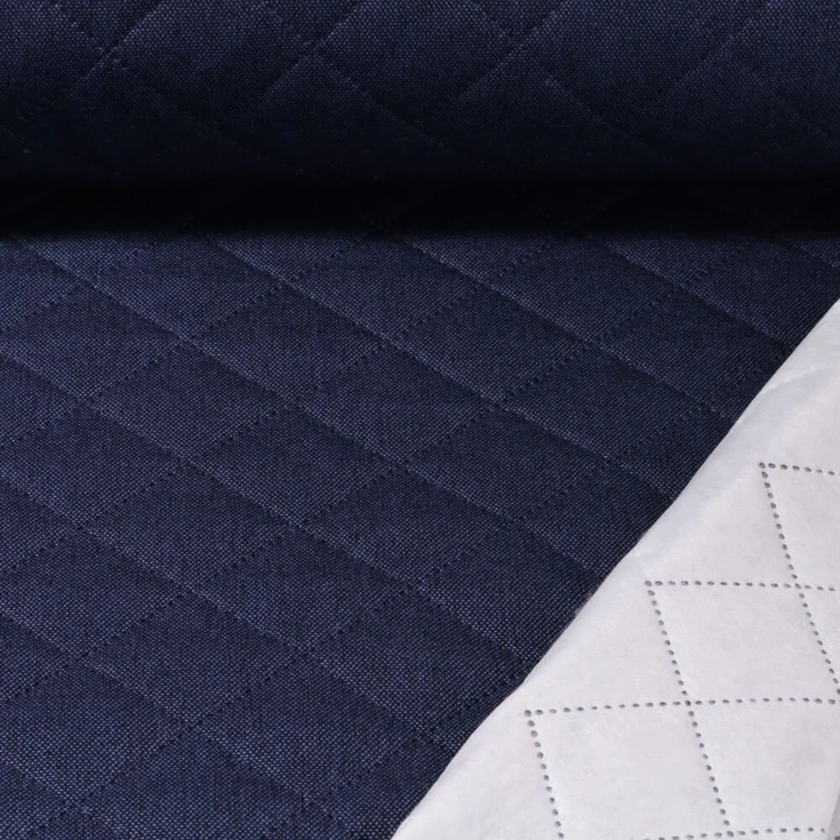 Gesteppter Jackenstoff Swafing "Sankt Petersburg" Dunkelblau Melange 1596