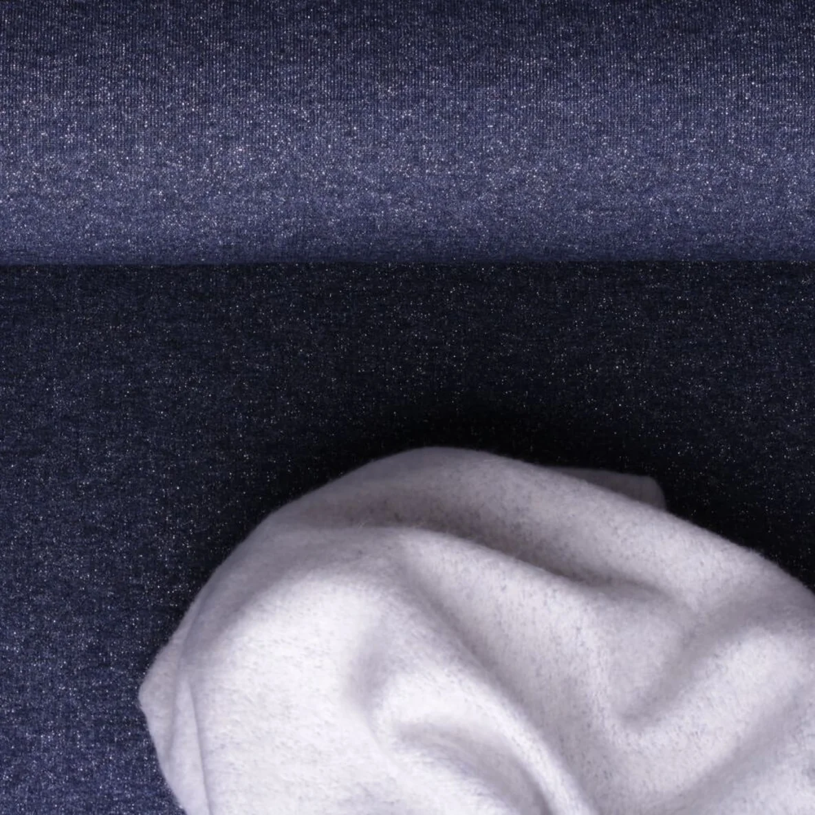 Glitzersweat "Emma" Blau Melange