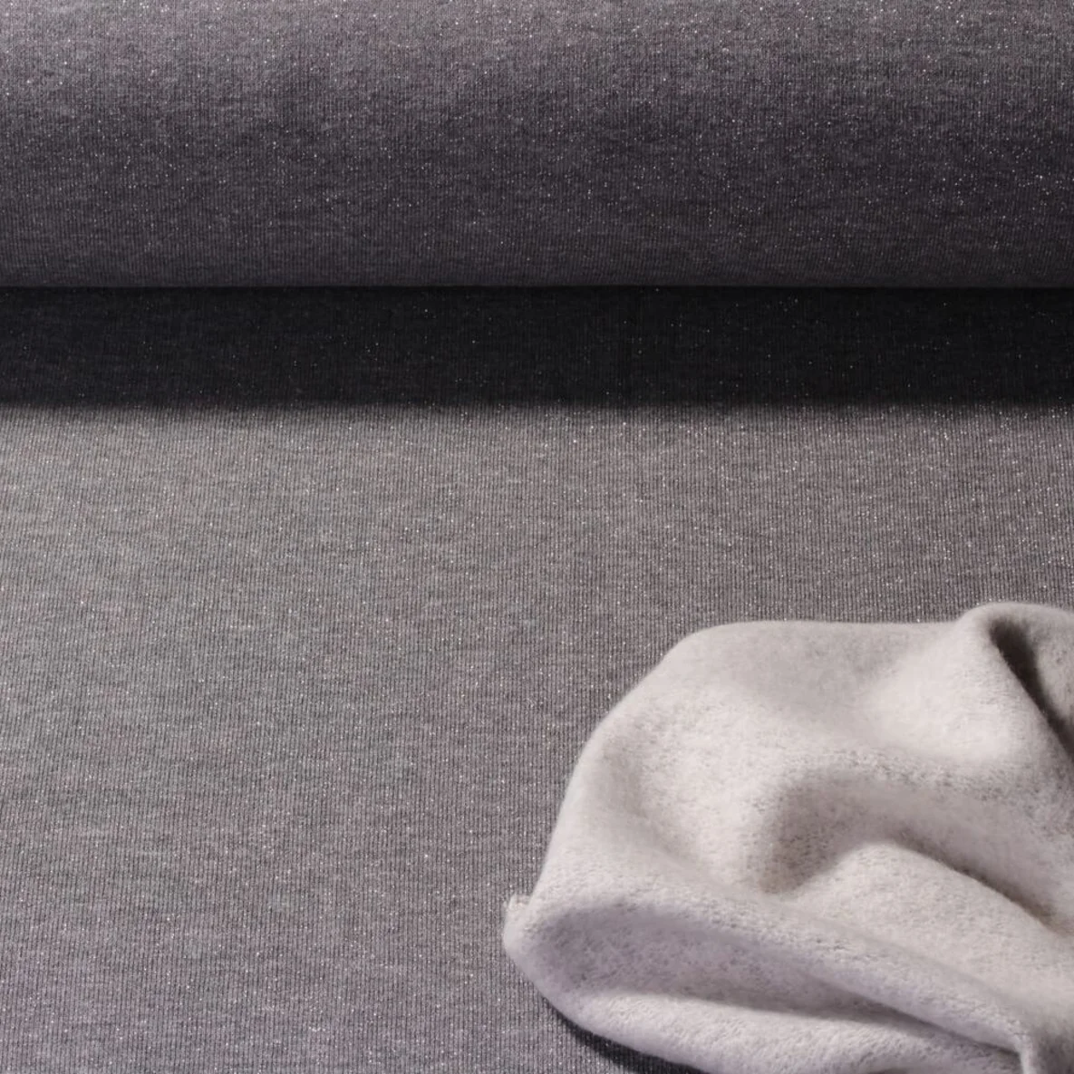 Glitzersweat "Emma" Grau Melange