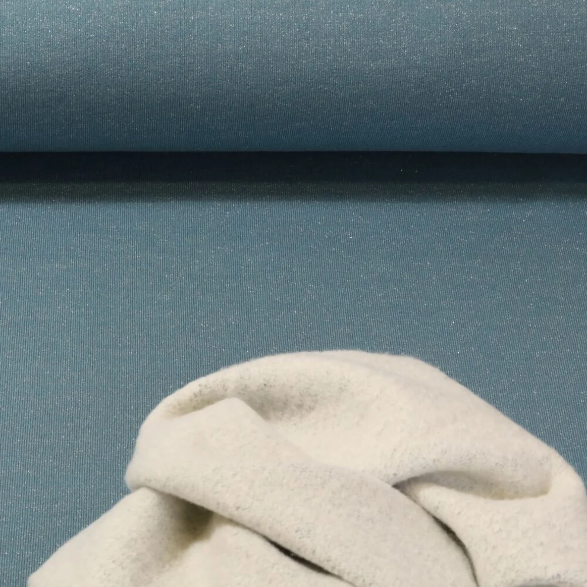 Glitzersweat "Emma" Jeansblau Melange