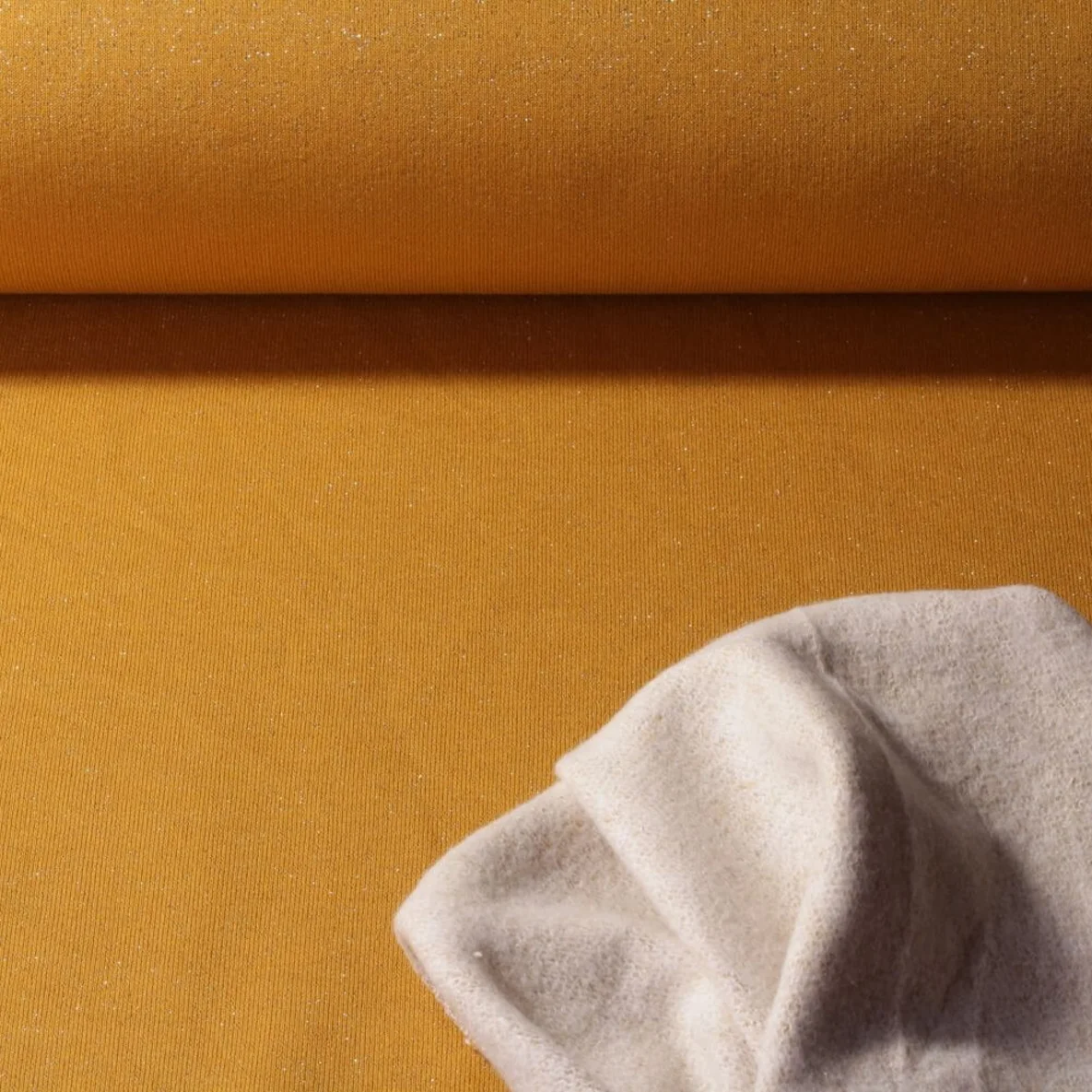 Glitzersweat "Emma" Senfgelb Melange