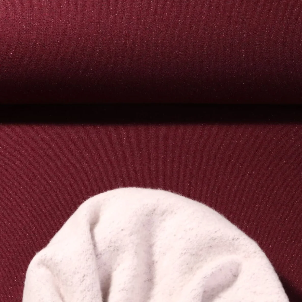 Glitzersweat "Emma" Weinrot Melange