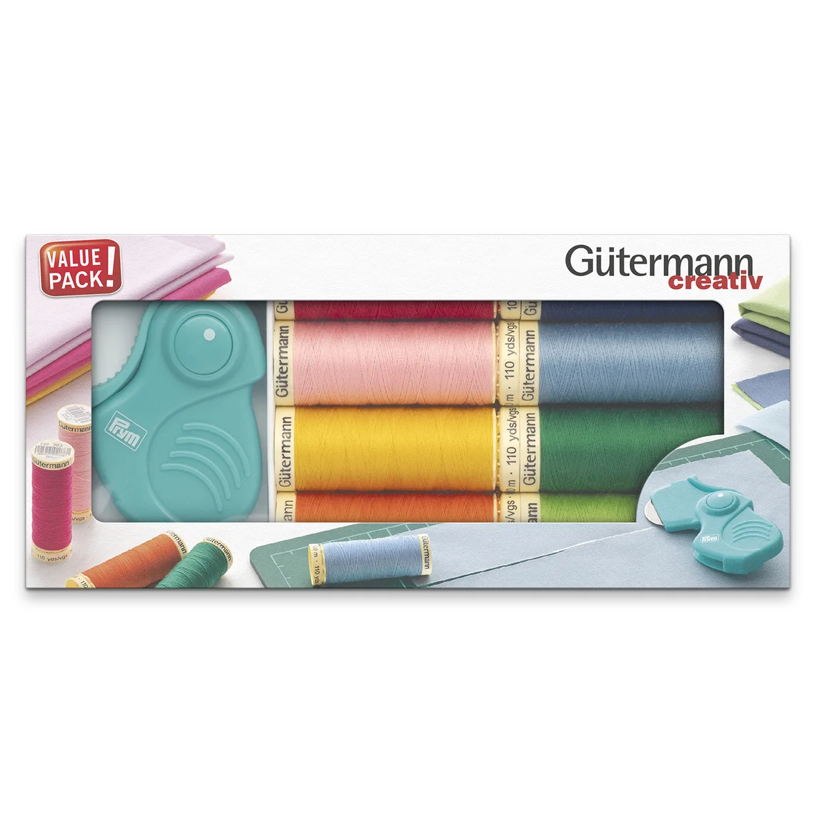 Gütermann Allesnäher Set mit PRYM Klapprollschneider