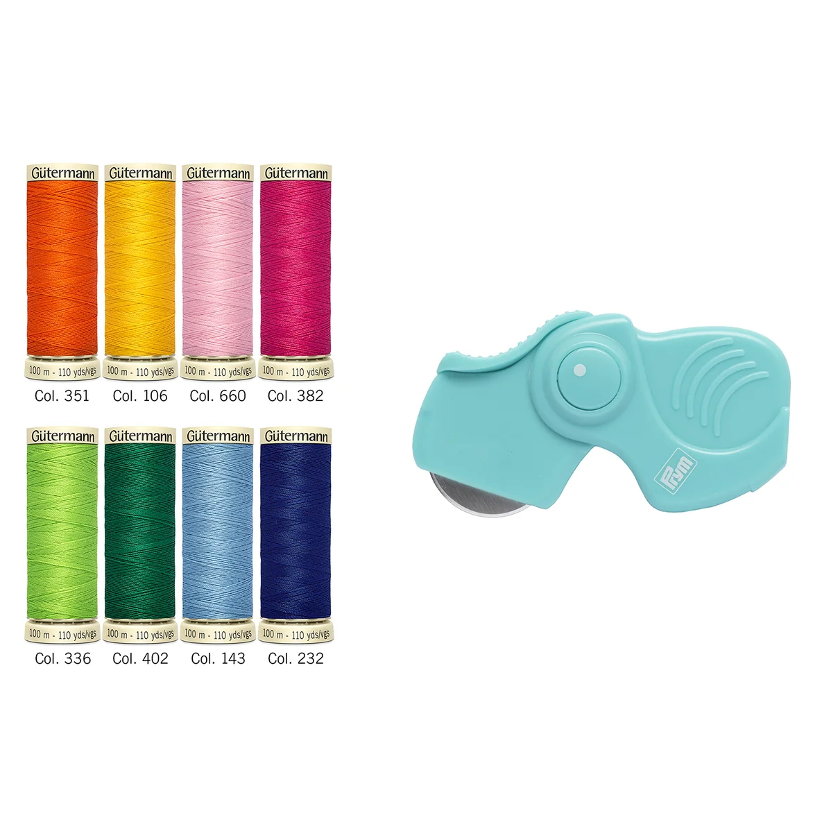 Gütermann Allesnäher Set mit PRYM Klapprollschneider