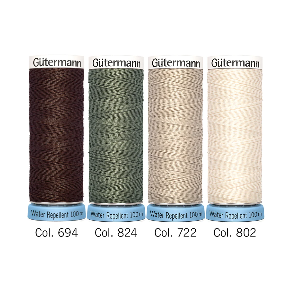 Gütermann Allesnäher Water Repellent Set Erdtöne 4x100m