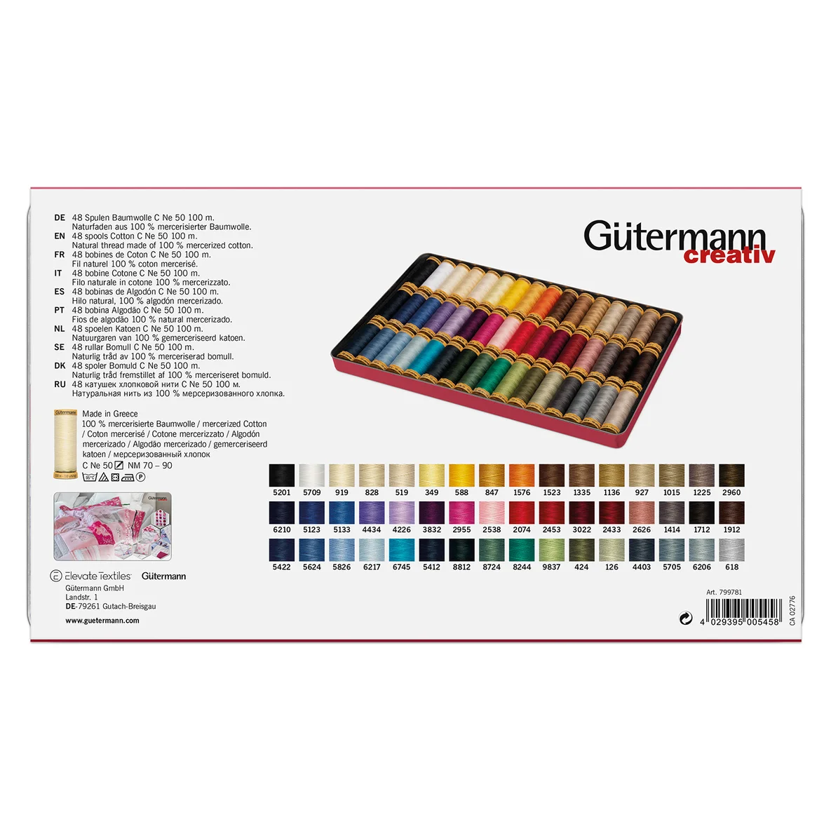 Gütermann Cotton-Box 48 Spulen á 100m