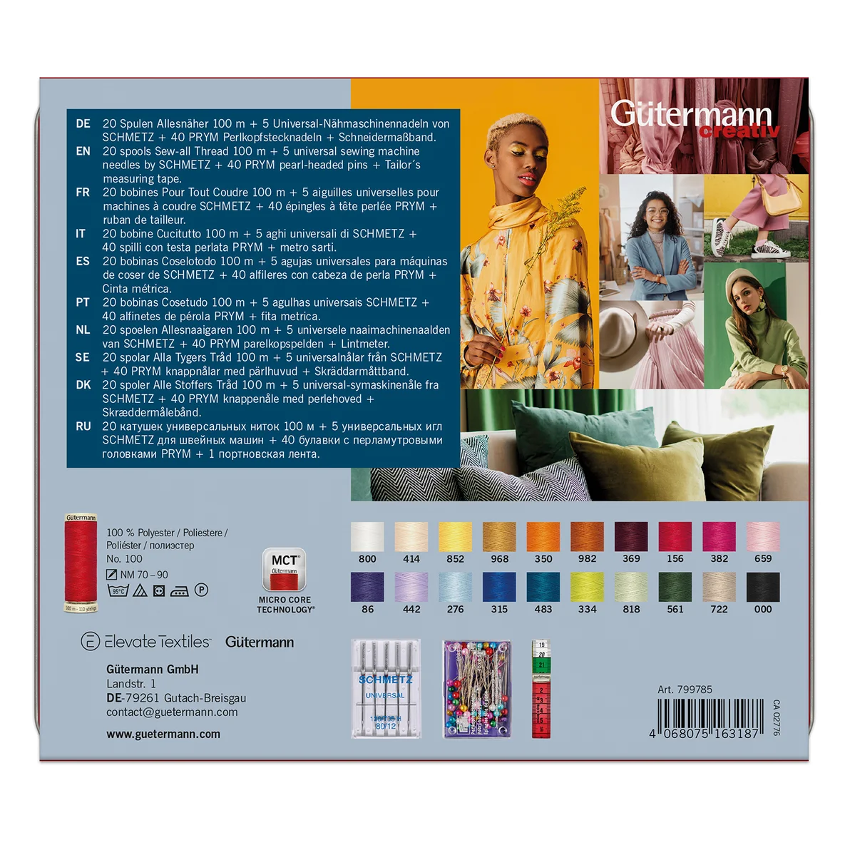 Gütermann Set Allesnäher Fashion Box 20x100m