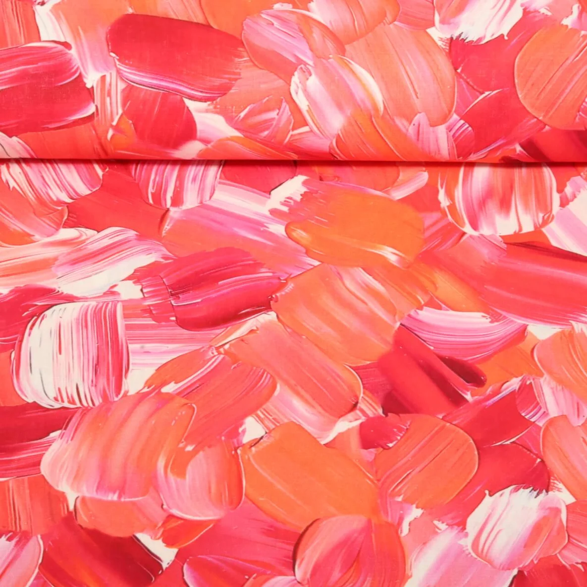 Halbleinen Sanforisiert Pinselmalerei Rot