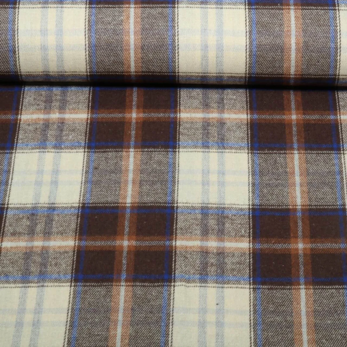 Hemdenstoff Holzfällerkaro Beige