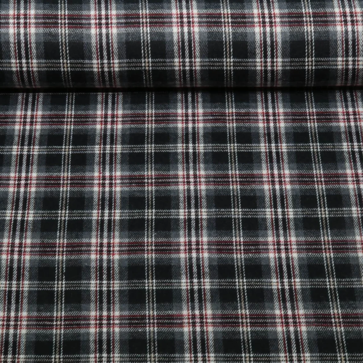 Hemdenstoff Holzfällerkaro Schwarz