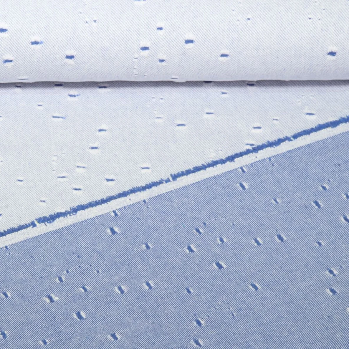 Hosenjeans Burnout Look Doubleface Blau