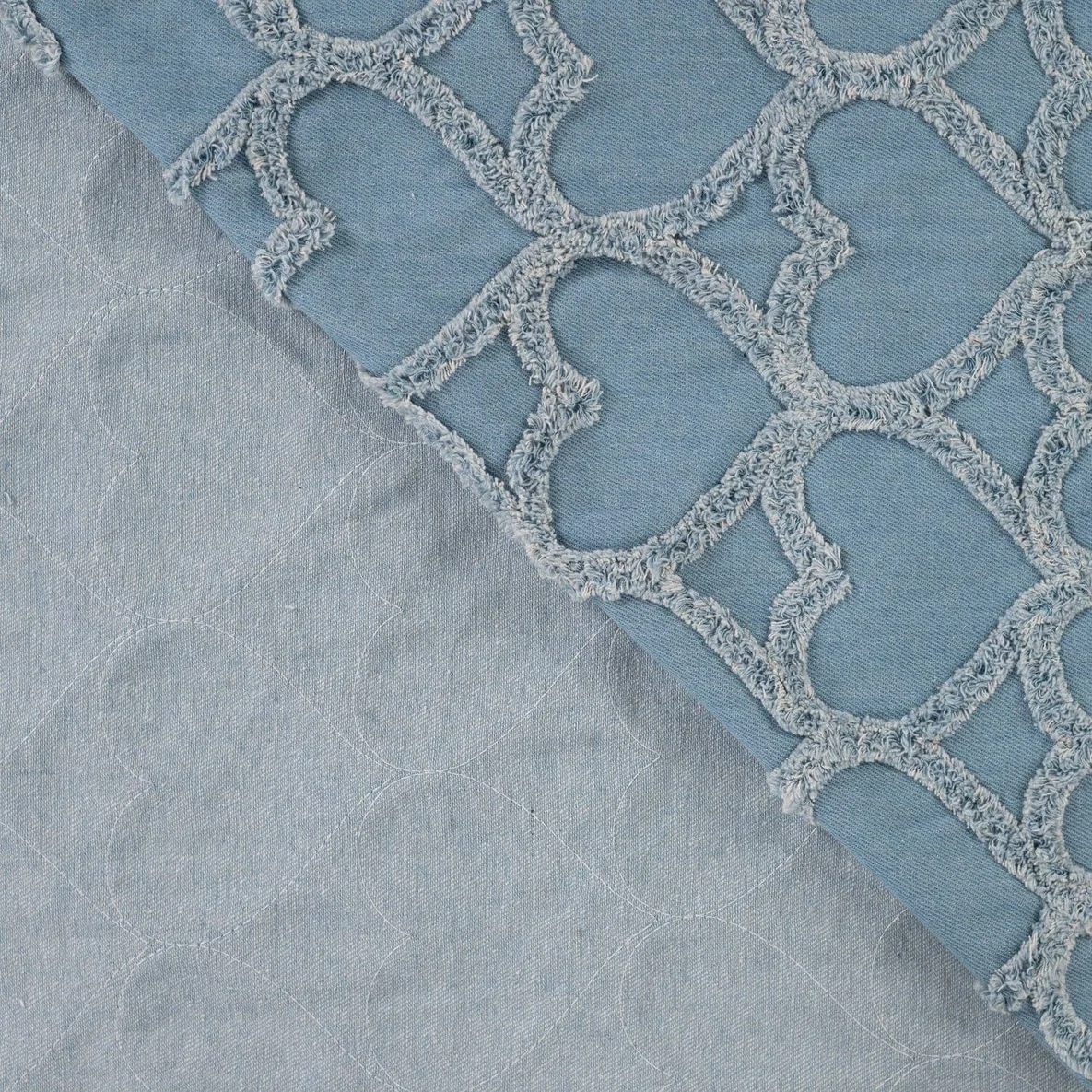 Hosenjeans Fransen Herzen Hellblau