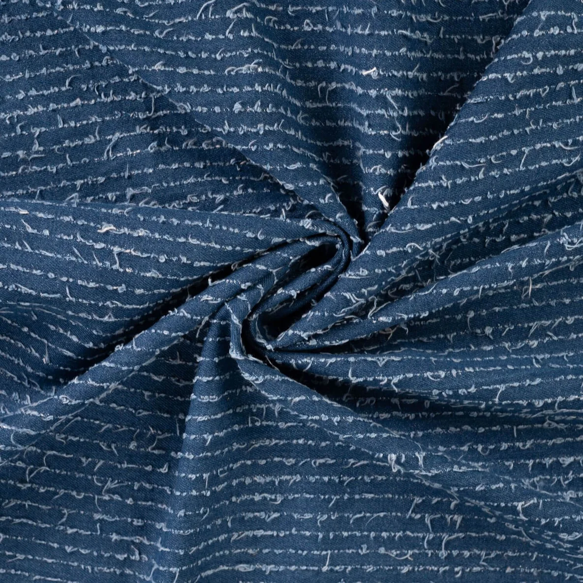 Hosenjeans Fransen Streifen Blau