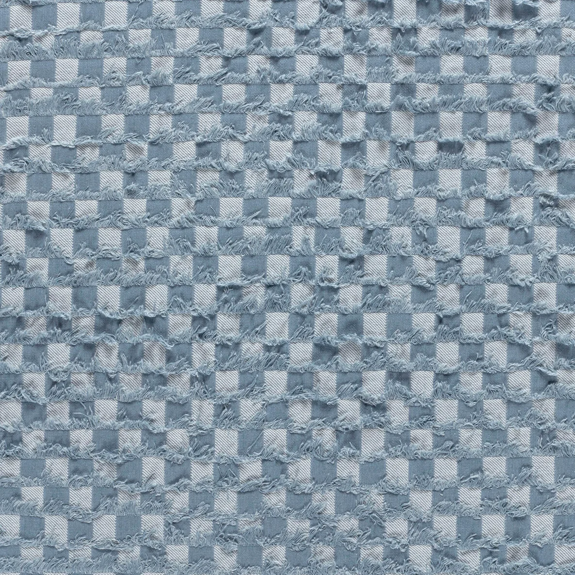 Hosenjeans Jacquard Karo Used Look Hellblau