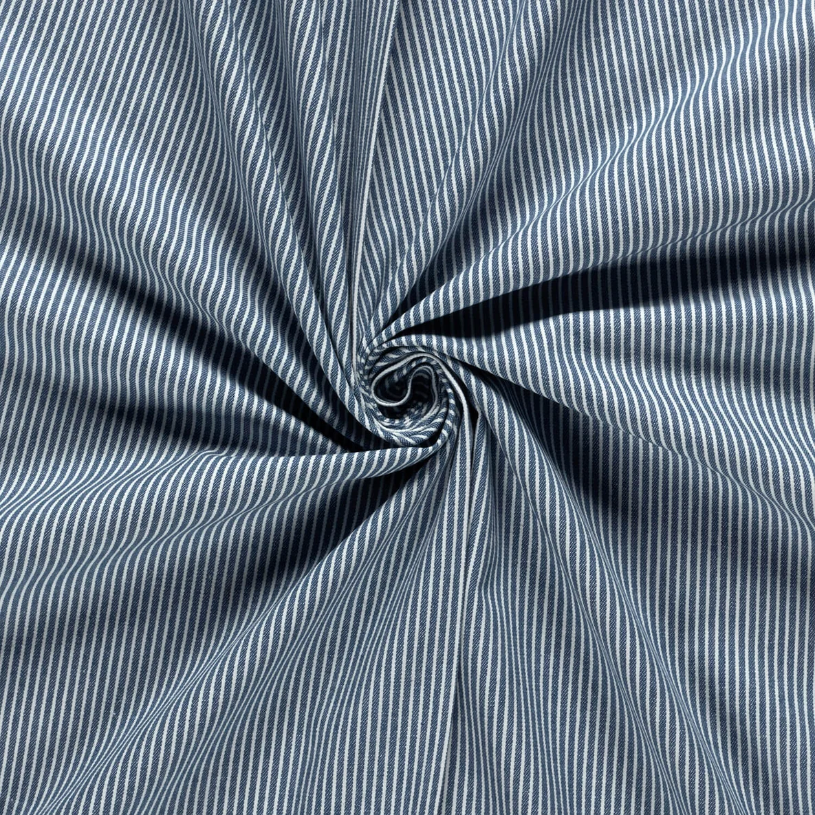 Hosenjeans Streifen Mittelblau Weiß