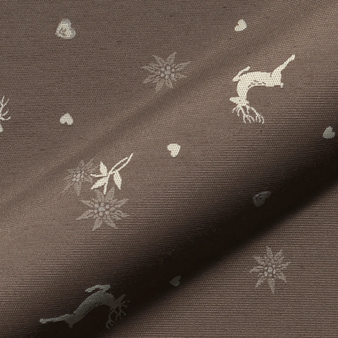 Jacquard Canvas - Landhaus Doubleface Hirsche Taupe Beige