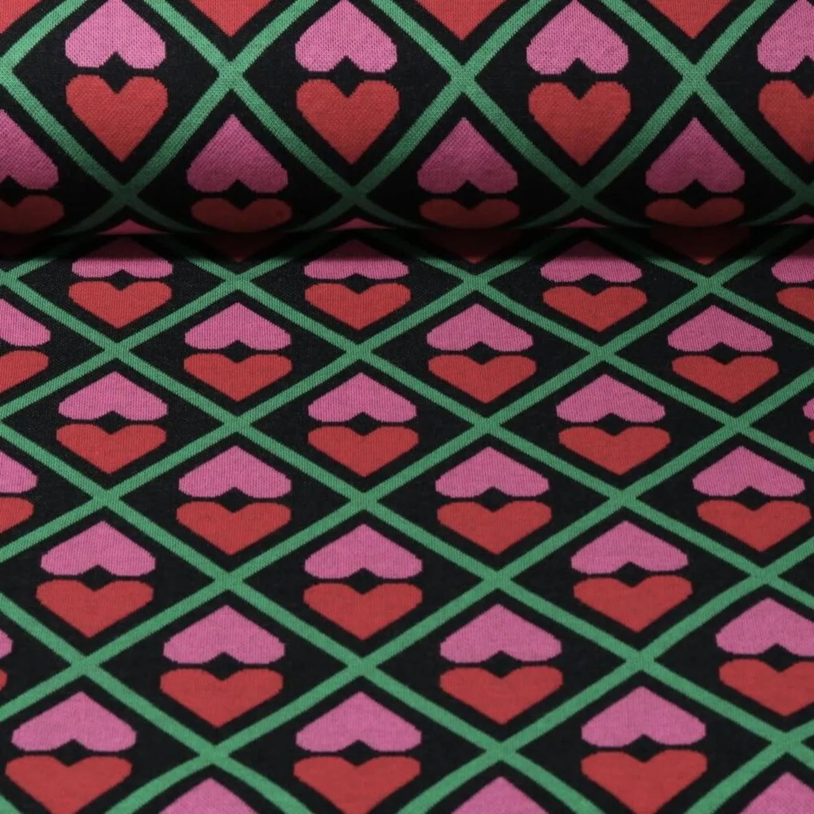 Jacquard Jersey "ASS" Schwarz