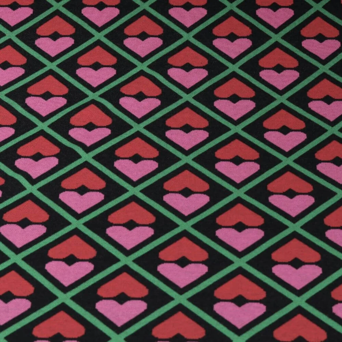 Jacquard Jersey "ASS" Schwarz