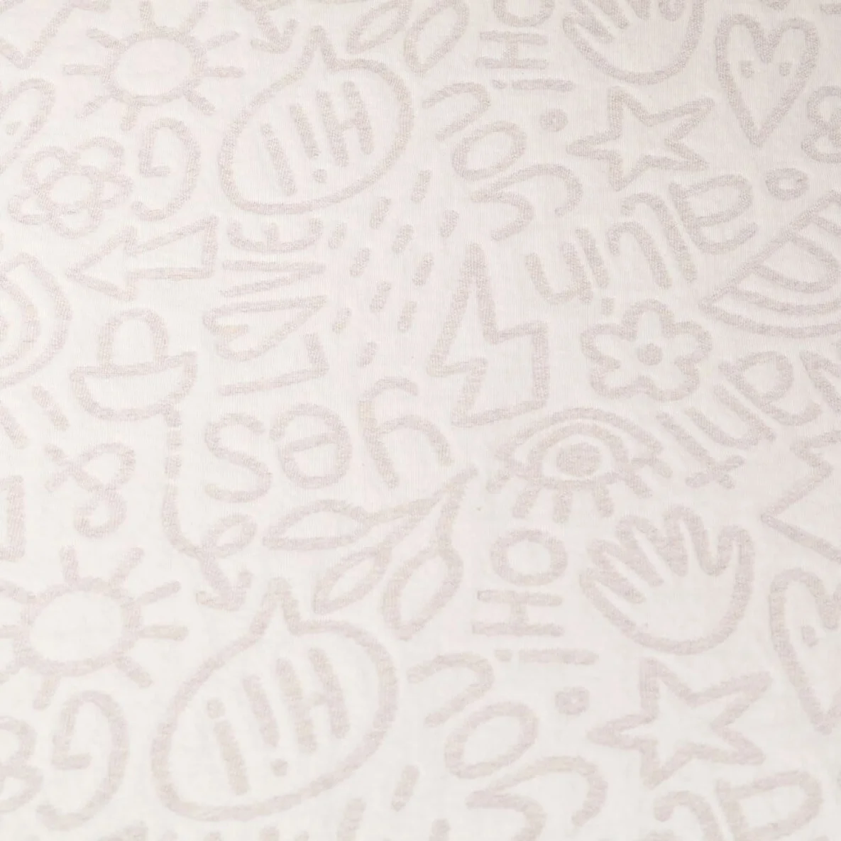 Jacquard Jersey "All I Want Stepper" Ecru