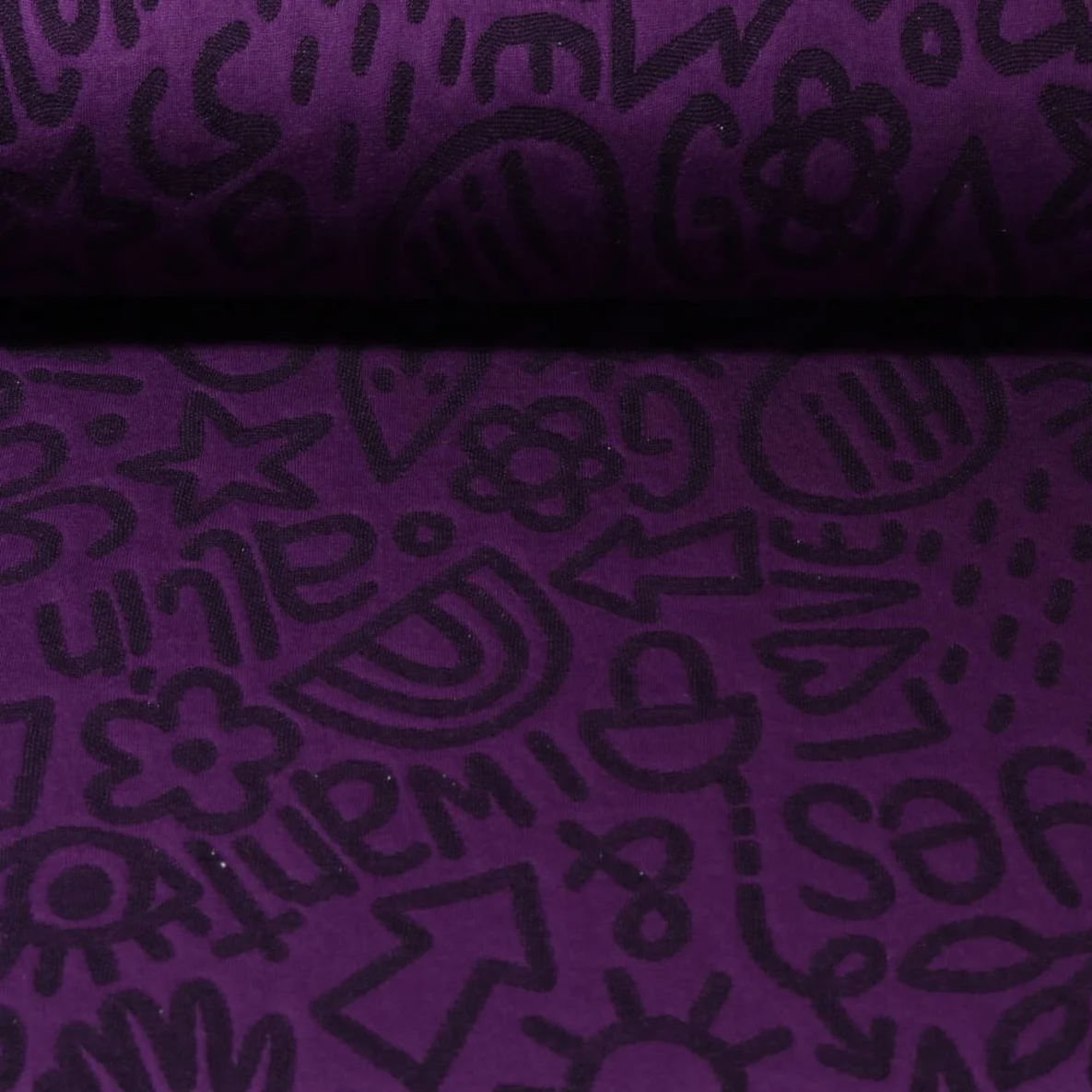 Jacquard Jersey "All I Want Stepper" Lila