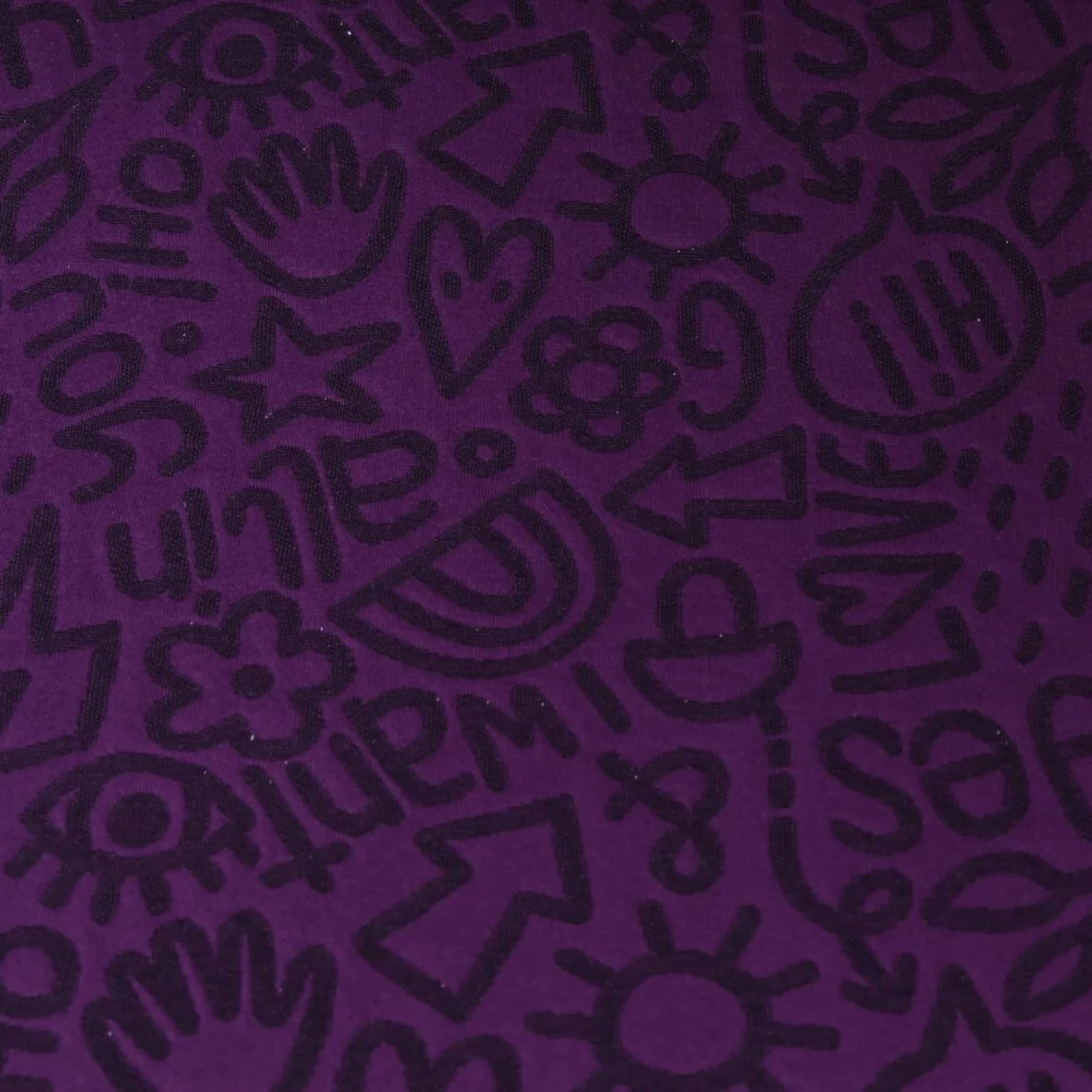 Jacquard Jersey "All I Want Stepper" Lila