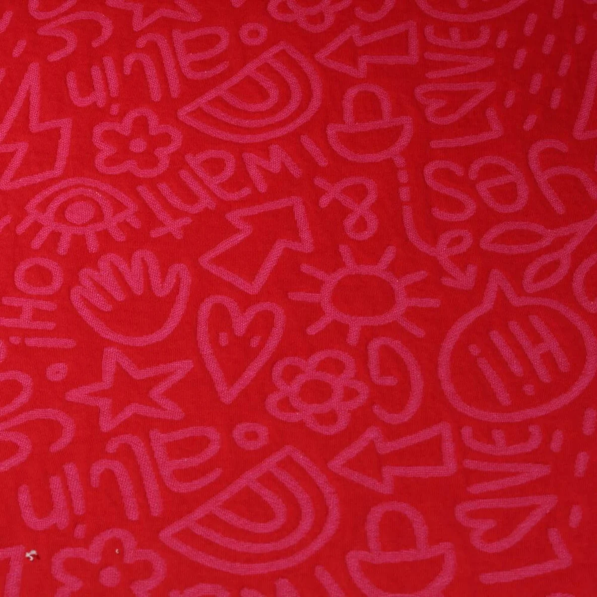 Jacquard Jersey "All I Want Stepper" Rot