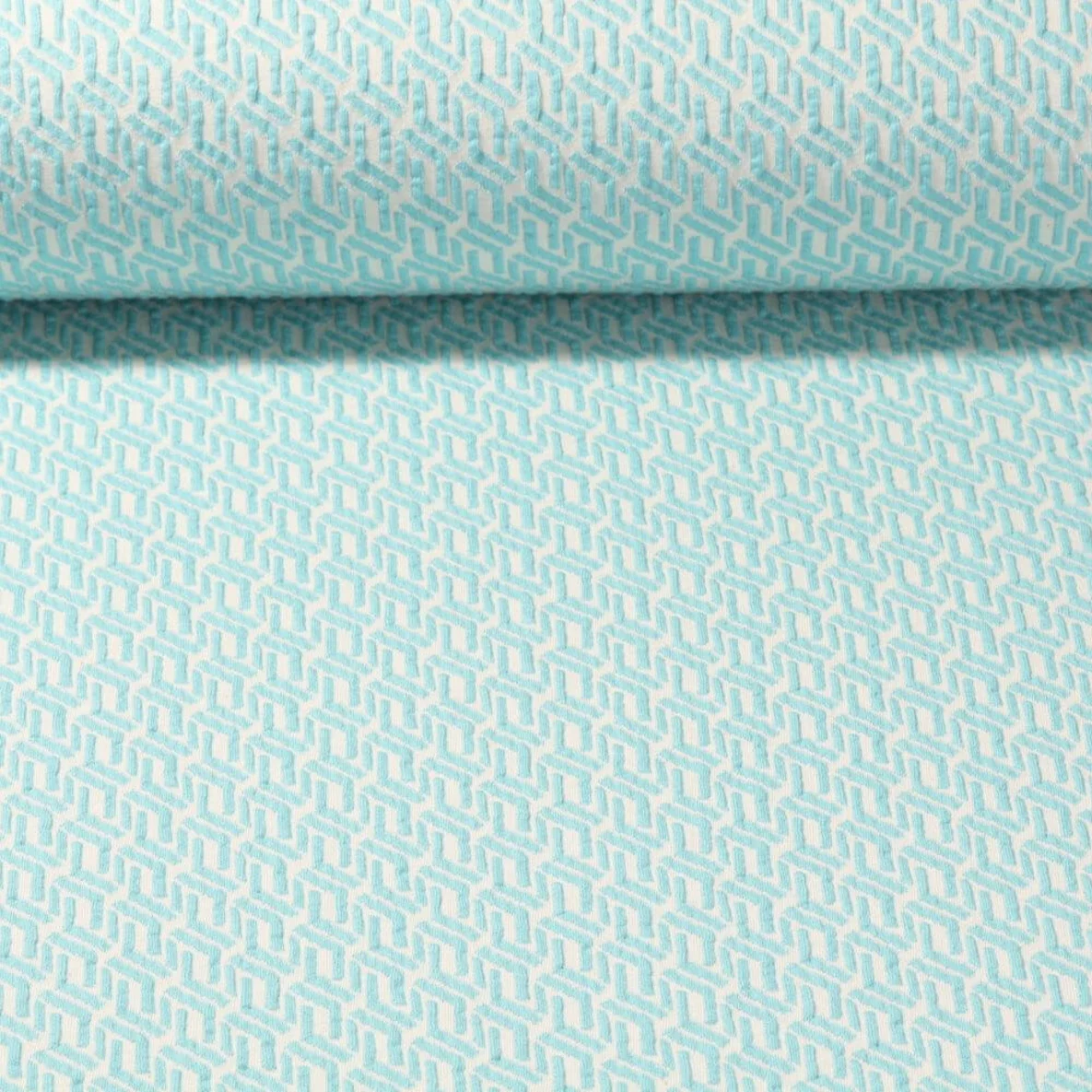 Jacquard Jersey "All In One" Türkis