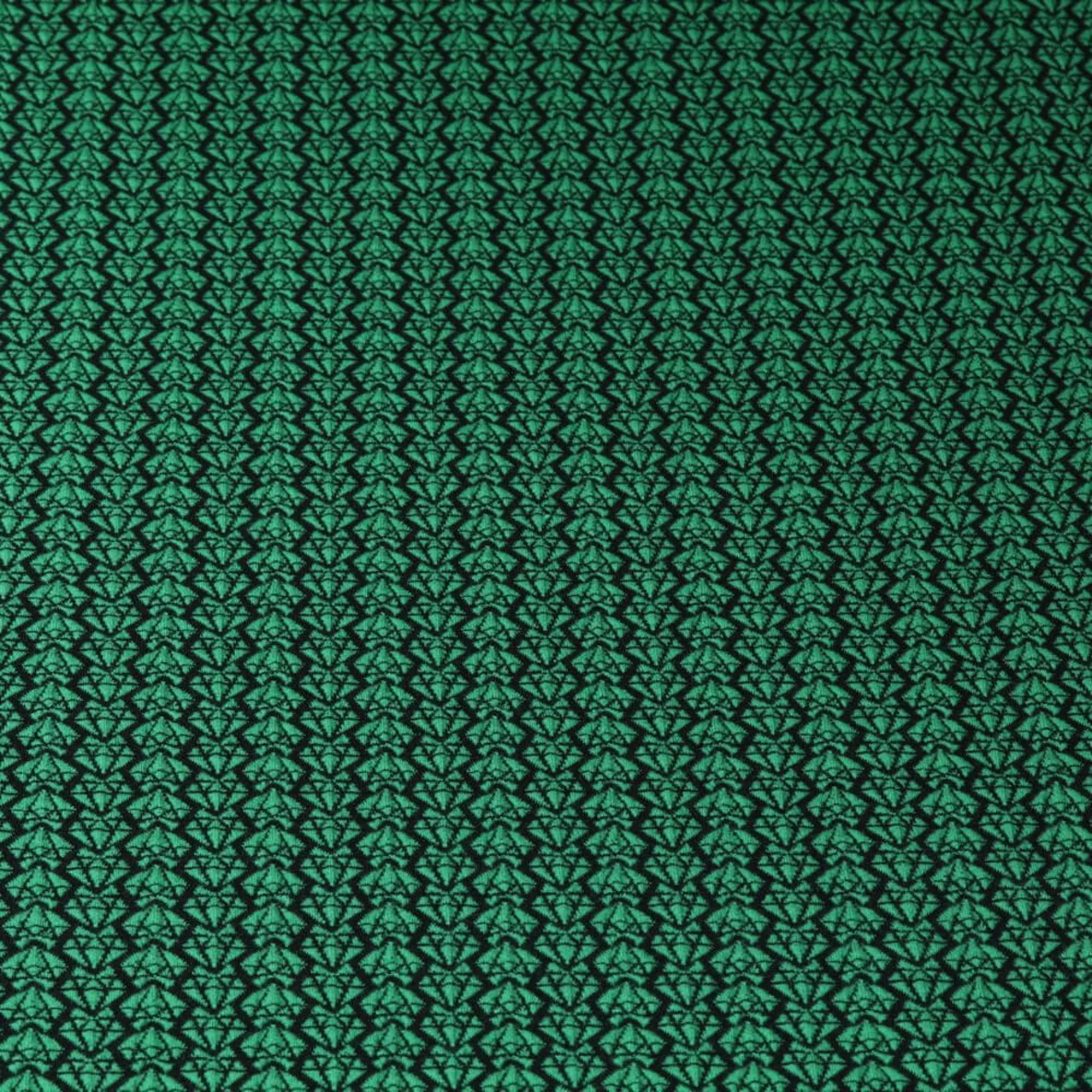 Jacquard Jersey "Diamonds Knit" Grün