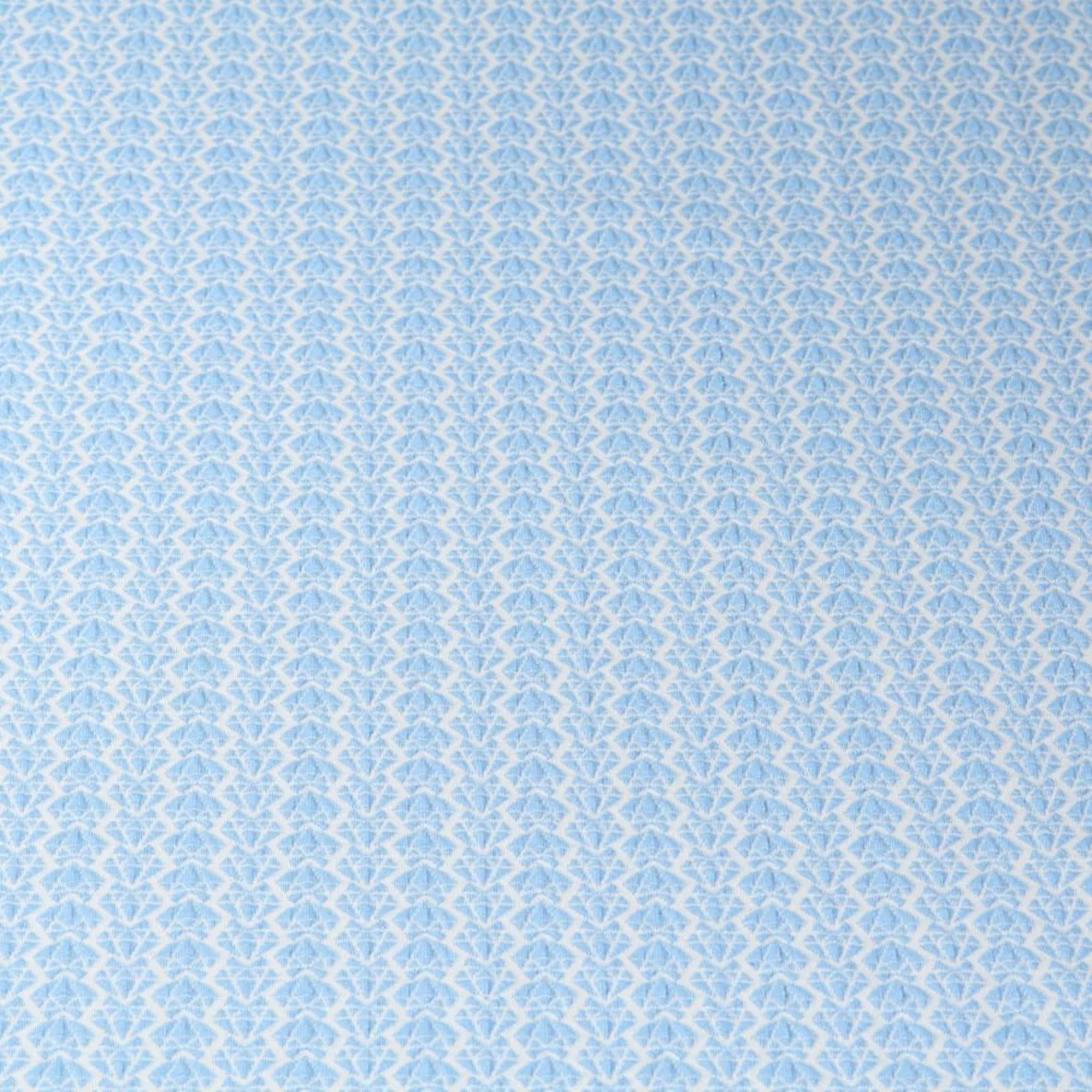 Jacquard Jersey "Diamonds Knit" Hellblau
