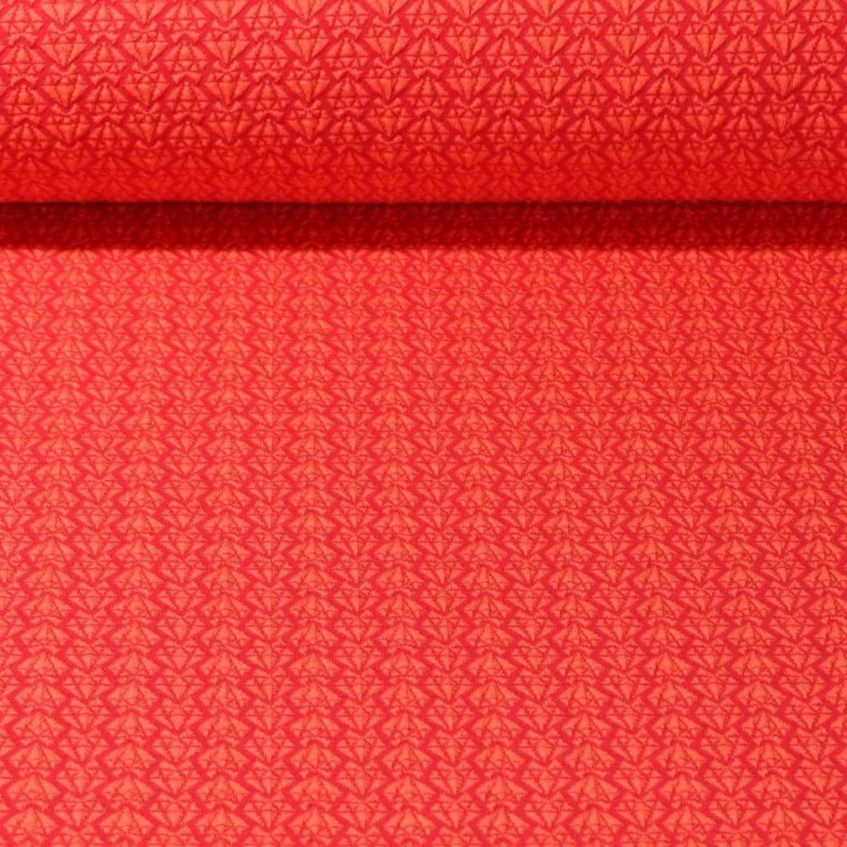 Jacquard Jersey "Diamonds Knit" Orange
