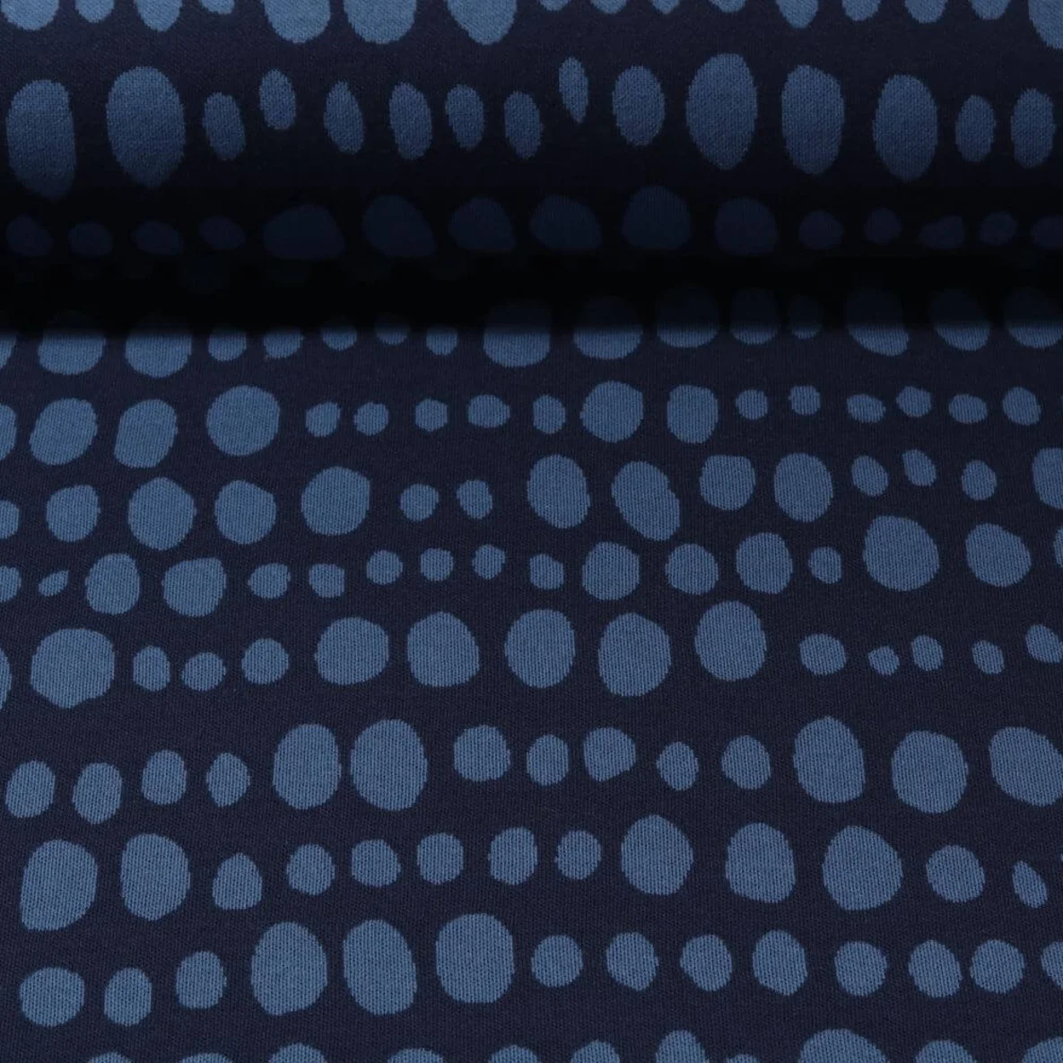 Jacquard Jersey "Forever" Blau