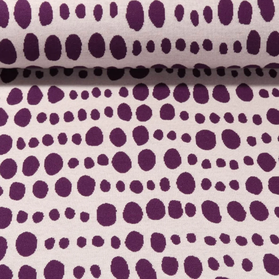 Jacquard Jersey "Forever" Grau Lila