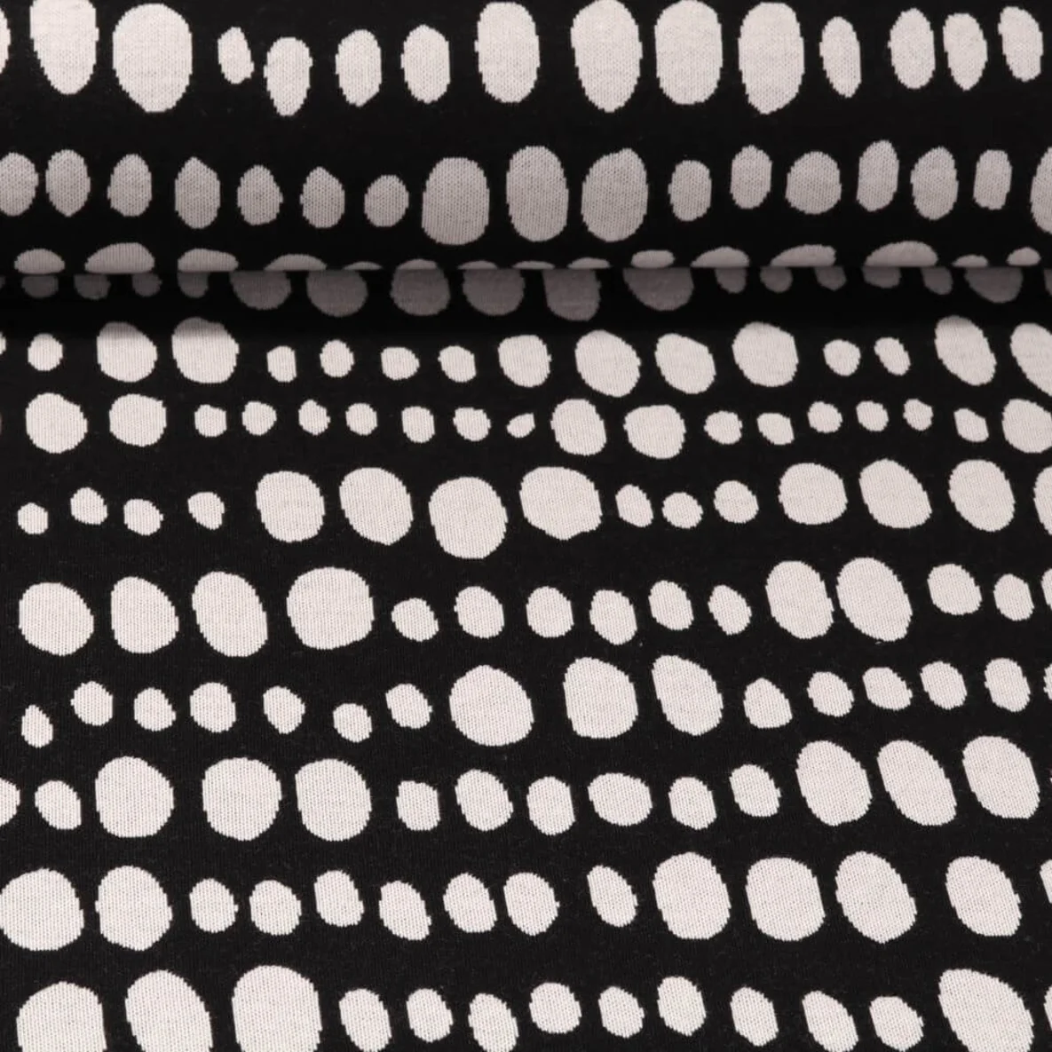 Jacquard Jersey "Forever" Schwarz