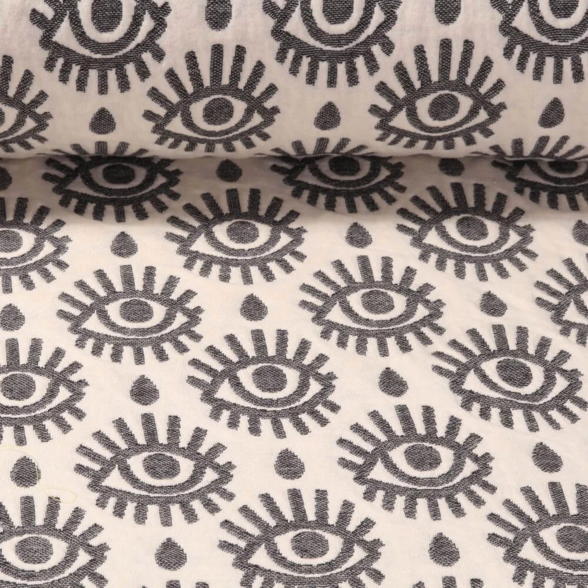 Jacquard Jersey "Look Stepper" Ecru