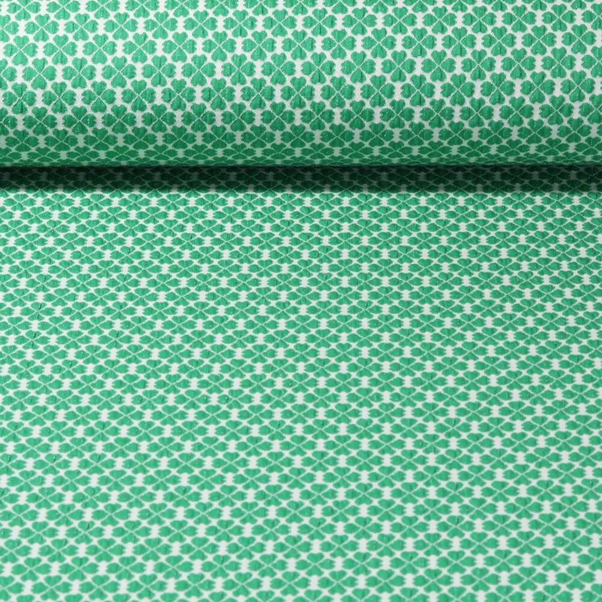 Jacquard Jersey "Lucky Knit" Grün